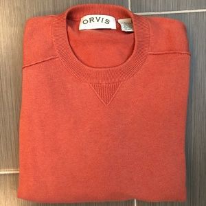Orvis long sleeve cashmere/cotton blend sweater